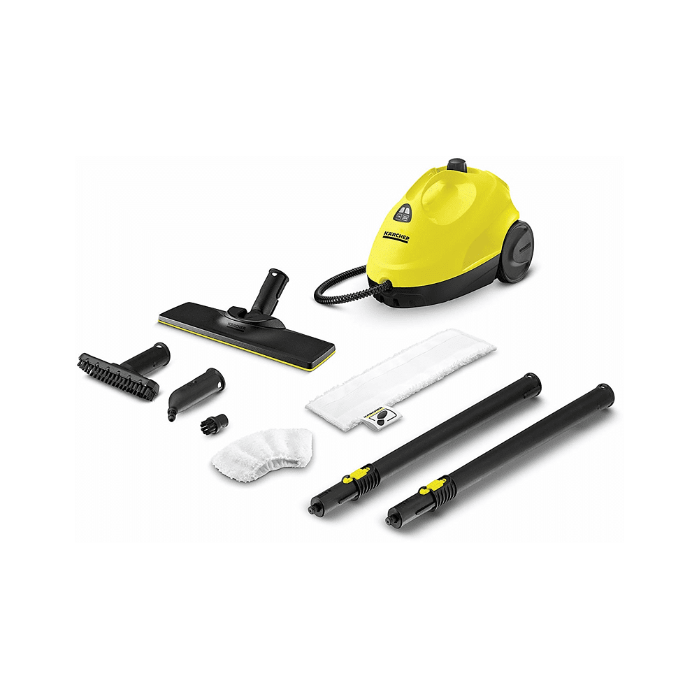 Limpiadora Kärcher Sc 2 easyfix yelloweu 1.512050.0 karcher para el hogar con kit limpieza suelos tubos prolongación accesorios vaporeta sin detergentes negro amarillo 1500w 3.2bar sc2 1l 1 3.2