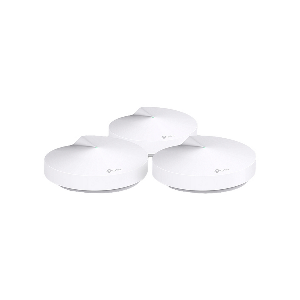 Pack Sistema Wifi link deco m5 mesh tplink 3pack 3 para toda la casa usb typec blanco ac1300 con antivirus integrado 400+867mbps kit router smart punto acceso 1300 x3