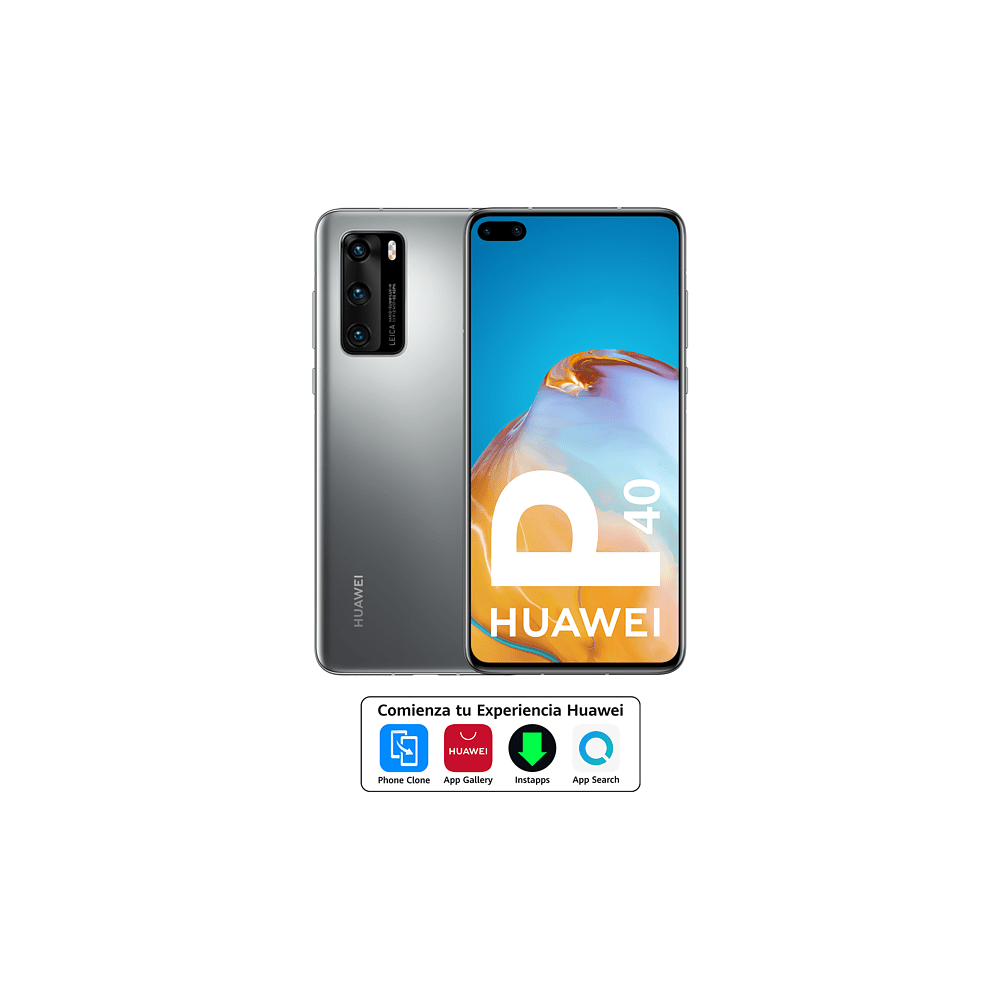 Móvil - Huawei P40, Plata, 128 GB, 8 GB, 6.1" Full HD+, Kirin 990, 3800 mAh, 5G, Android