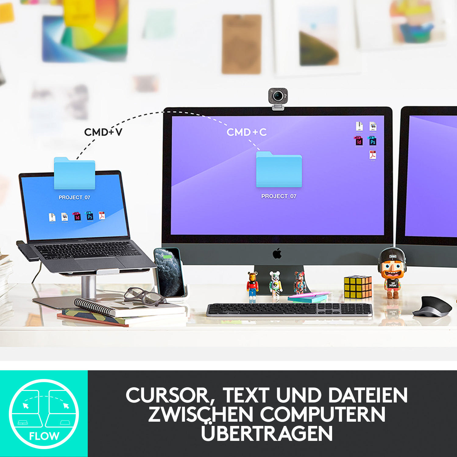 LOGITECH MX MASTER 3 für Mac Kabellose Maus, Space Grau