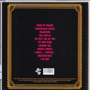 Die Rückseite eines Albums mit Songtiteln.
