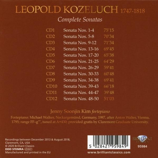 Jenny Soonjin Kim - Kozeluch:Complete Sonatas  - (CD)
