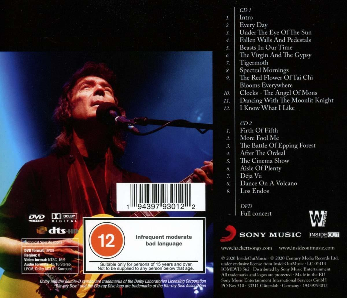 Rückseite einer DVD-Hülle mit einem Mann, der eine Gitarre hält, Tracklist und Jugendschutzhinweis.
