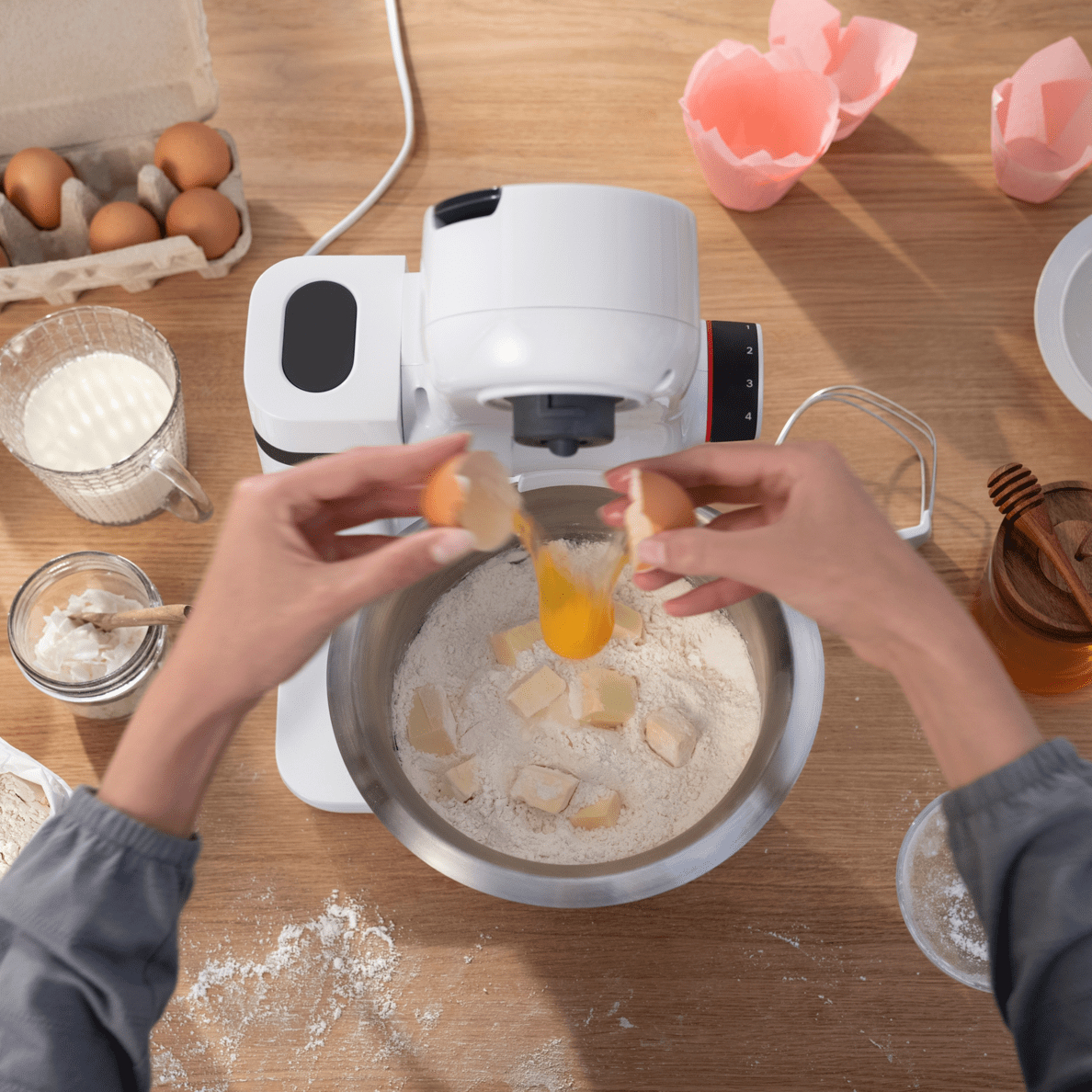 BOSCH MUMS2EW30 Küchenmaschine Weiß (Rührschüsselkapazität: 3,8 l, 700 Watt)