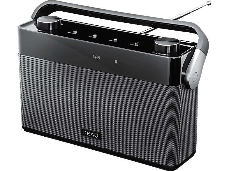 PEAQ PDR 180 BT-B-1 DAB+ Radio, analog + digital, DAB+, FM, Bluetooth, Schwarz/Grau