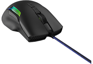 URAGE Reaper 600 - Souris Gaming, Filaire, Optique avec diodes électroluminescentes, 32000 dpi, Noir