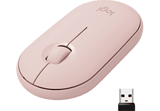 LOGITECH Pebble M350 kabellose Bluetooth Maus, Rosé 