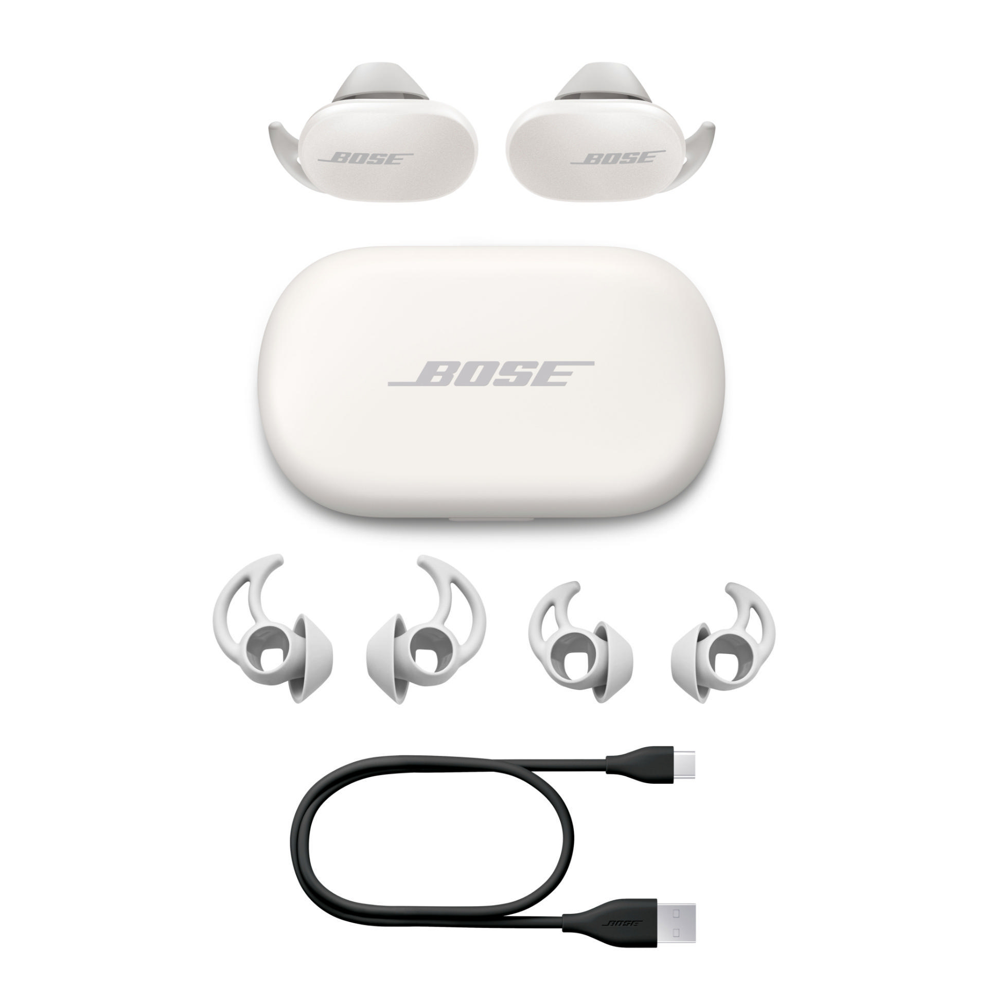 BOSE QuietComfort Earbuds, In-ear Kopfhörer Bluetooth Soapstone