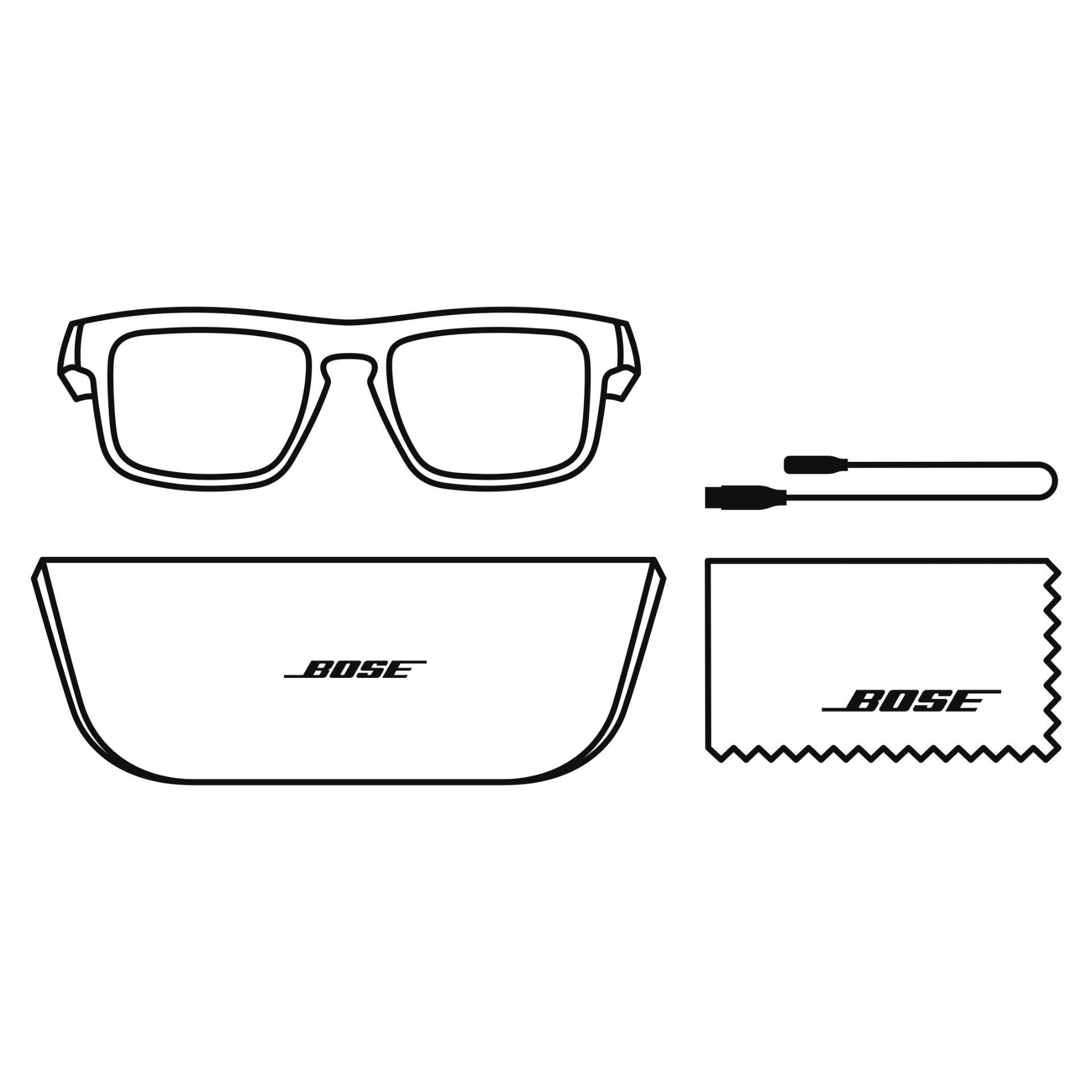 BOSE Frames Tenor, Open-ear Audio-Sonnenbrille Bluetooth Schwarz