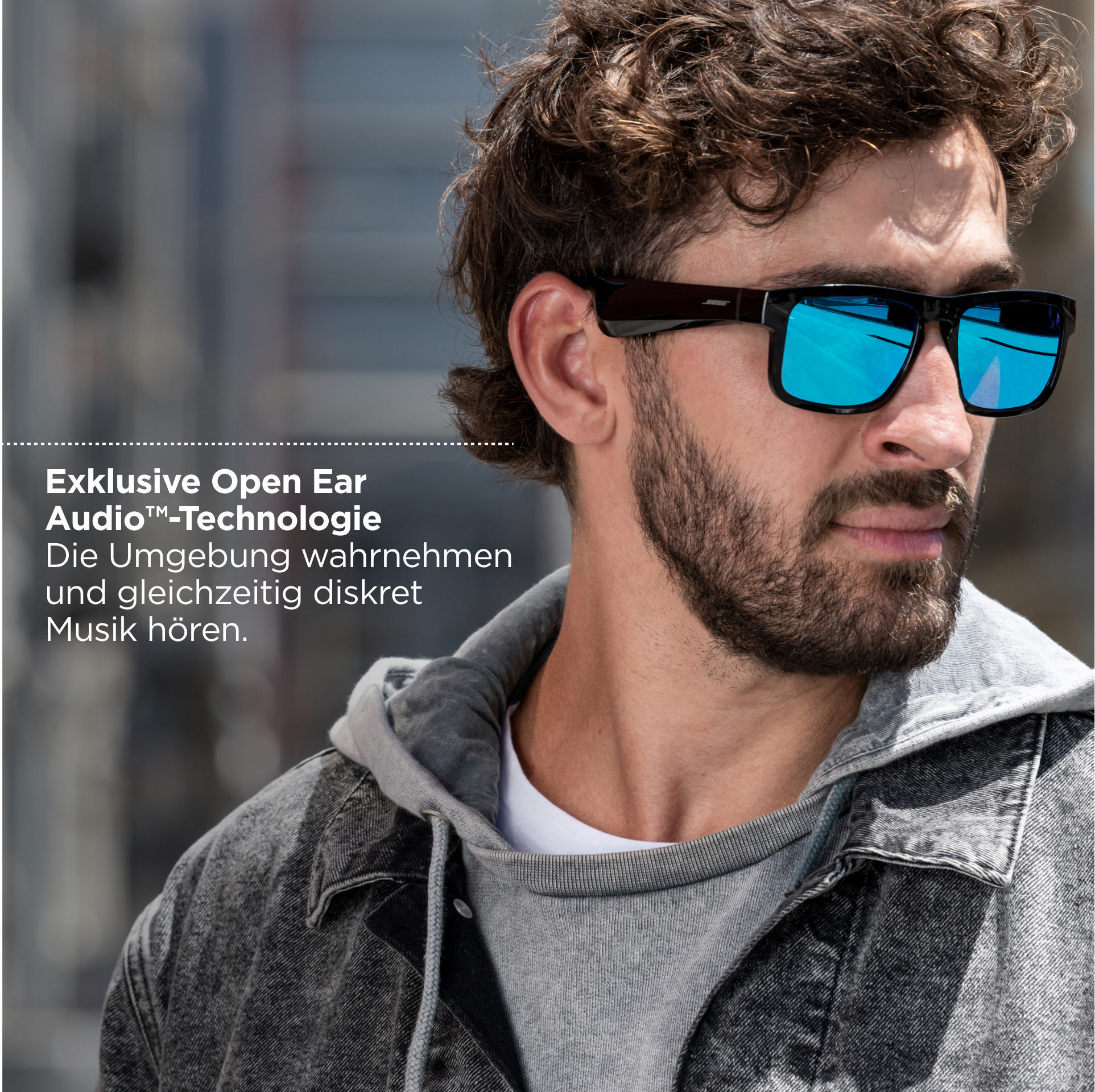 BOSE Frames Tenor, Open-ear Audio-Sonnenbrille Bluetooth Schwarz