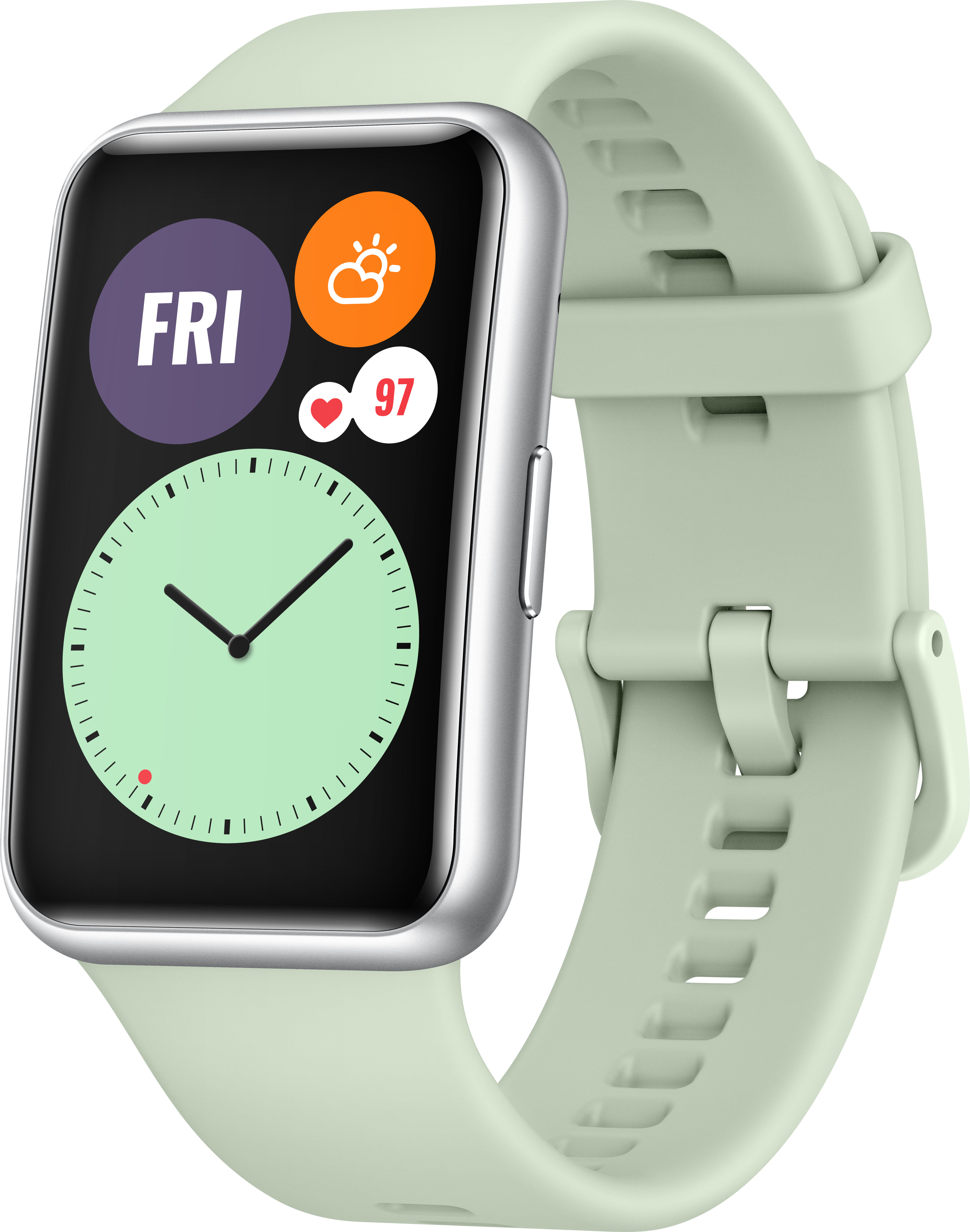 HUAWEI WATCH Fit Mint Green Smartwatch Silikon, 80-120 mm, Grün