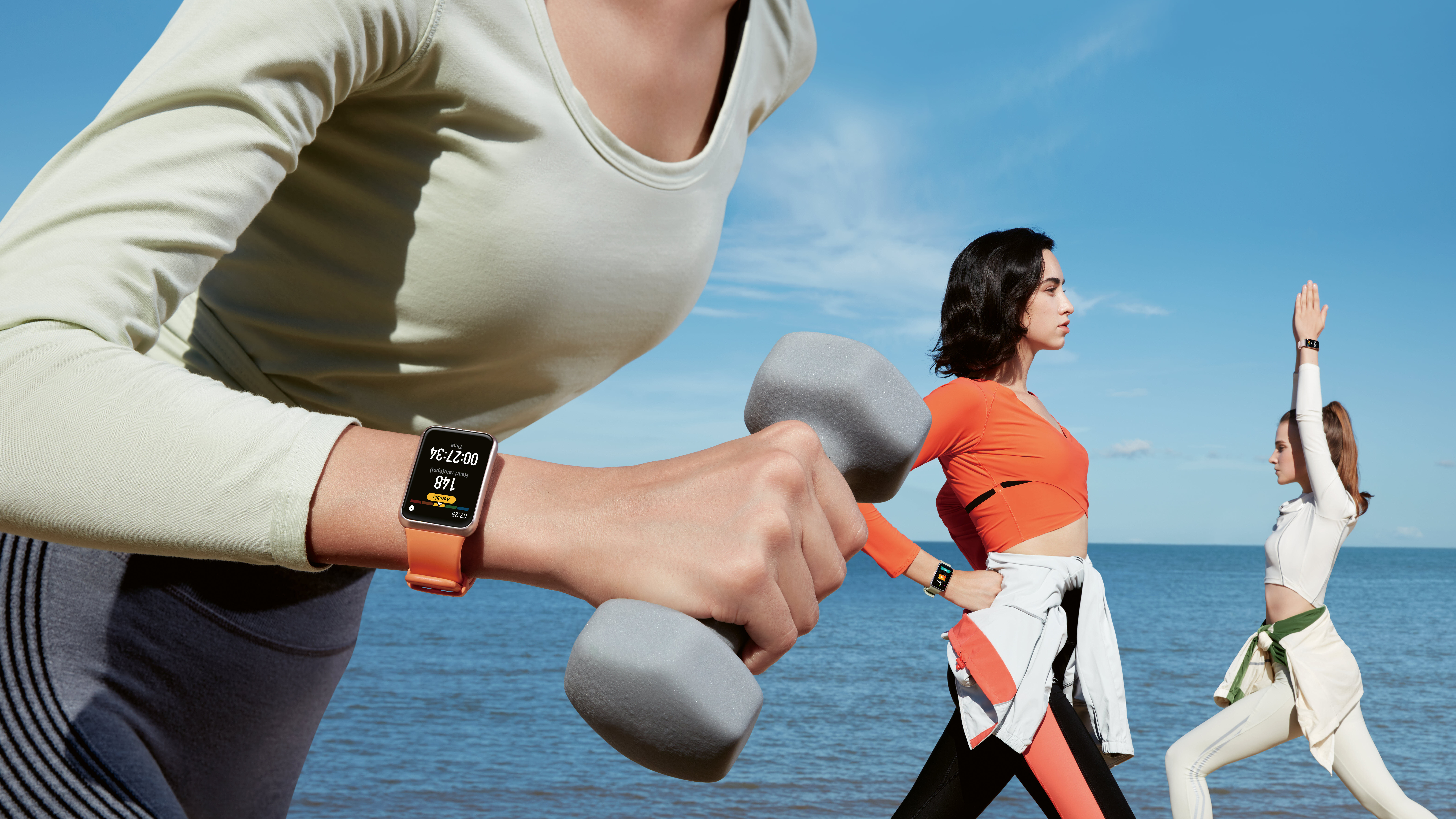 HUAWEI WATCH Fit Cantaloupe Orange Smartwatch Silikon, 80-120 mm, Orange