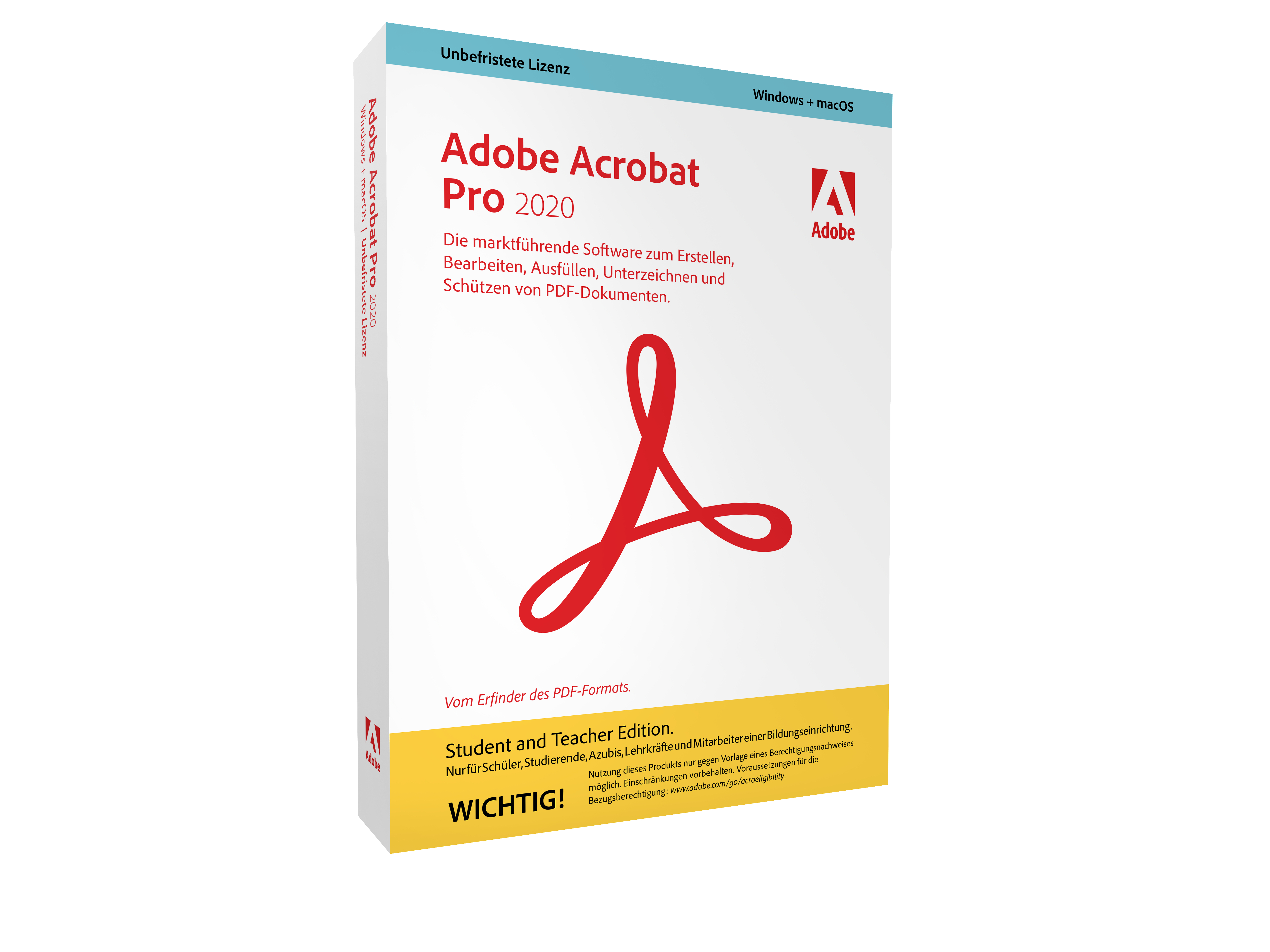 Adobe Acrobat [PC/MAC] Jahr 1 - Pro - Download Student/Teacher 2020 