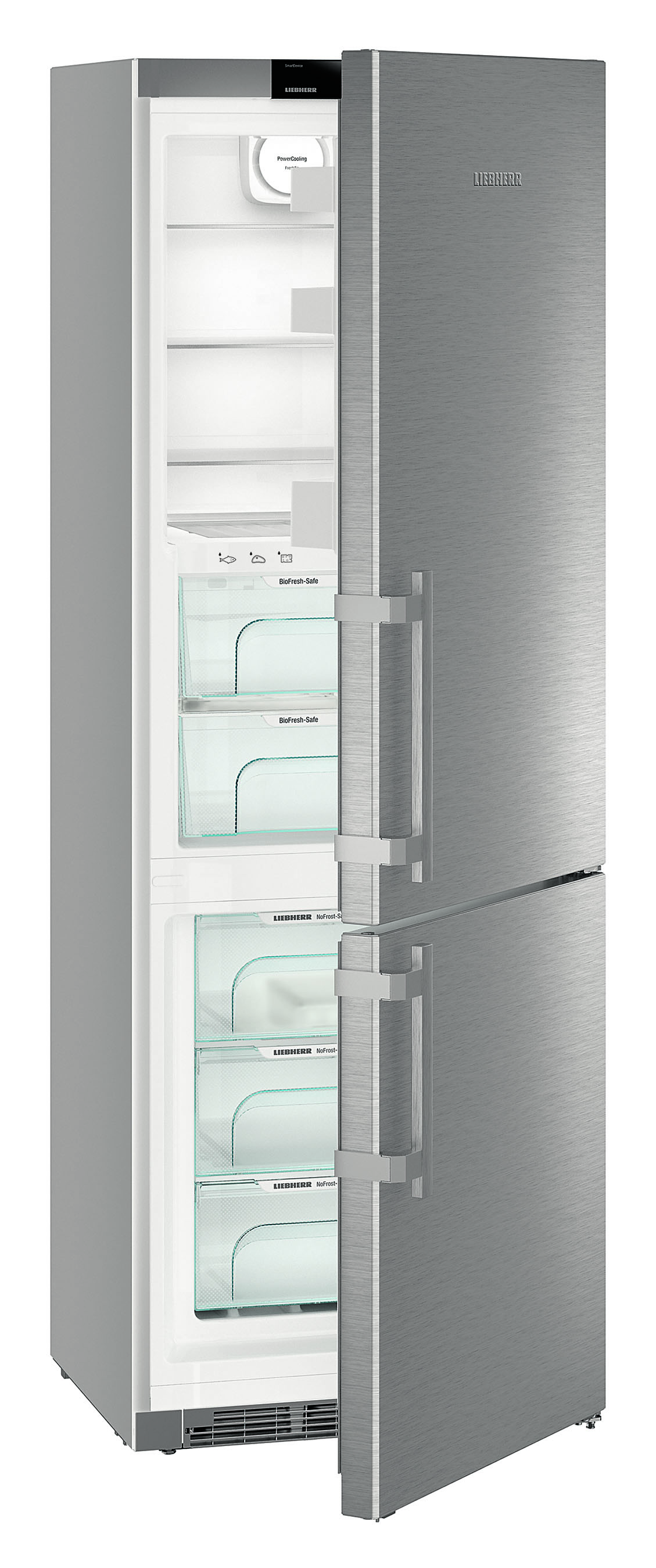 LIEBHERR CBNef 5735-21 Kühlgefrierkombination (D, 392 l, 2010 mm hoch, Silber)