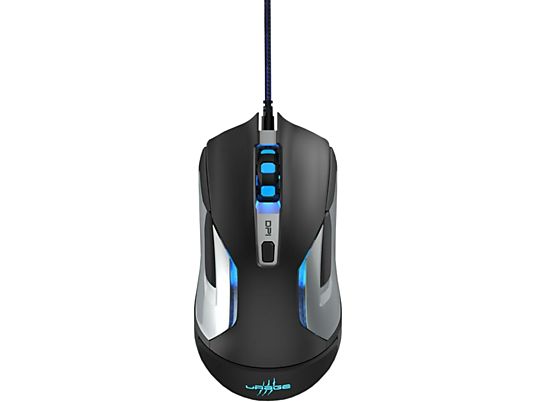 URAGE Reaper 320 - Mouse Gaming, Wired, 10.000 DPI, Nero/Argento