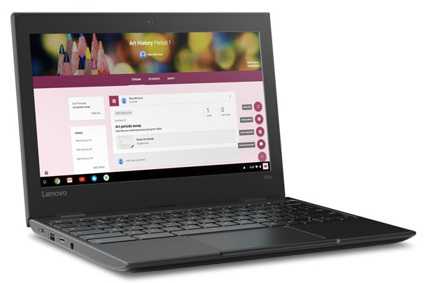 Portátil - Lenovo Chromebook 81ER0001SP, 11.6" HD, Intel® Celeron® N3350, 4 GB, 32 GB SSD, Chrome OS, Negro