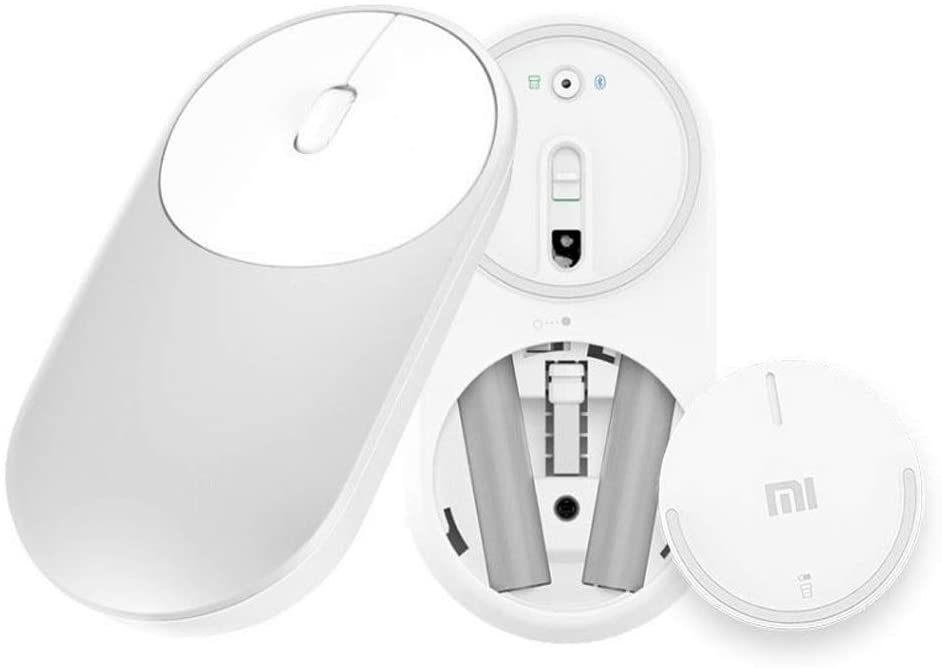 Ratón inalámbrico - Xiaomi Mi Portable Mouse HLK4007GL, Bluetooth, 1200 ppp, Plata