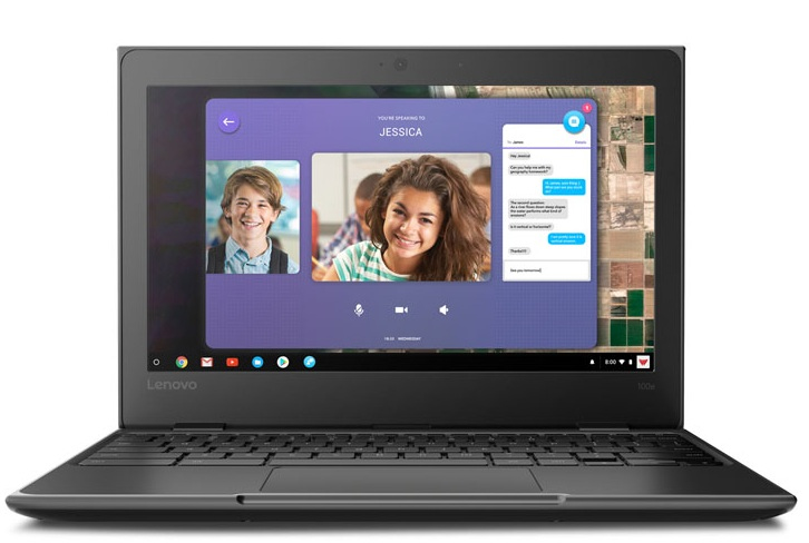 Portátil - Lenovo Chromebook 81ER0001SP, 11.6" HD, Intel® Celeron® N3350, 4 GB, 32 GB SSD, Chrome OS, Negro