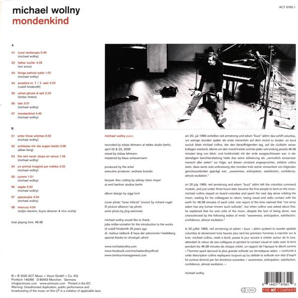 Albumcover mit Text und einem Schwarz-Weiß-Bild eines Mannes. Text ist auf Deutsch.