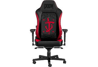 NOBLECHAIRS Hero Doom Edition - Sedia da gioco (Nero/Rosso)