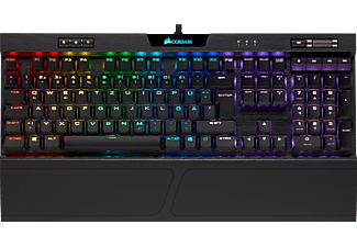 CORSAIR K70 RGB MK.2 Low Profile - Gaming Tastatur, Kabelgebunden, QWERTZ, Full size, Mechanisch, Cherry MX Low Profile, Schwarz