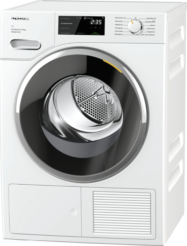 MIELE TWF660WPECOSPEED Wärmepumpentrockner Frontlader 8 kg Lotosweiß Wärmepumpentrockner (8 kg), Lotosweiß)
