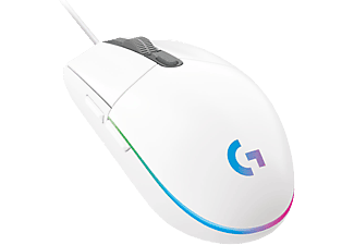 LOGITECH G102 - Gaming Maus, Kabelgebunden, 8000 dpi, Weiss