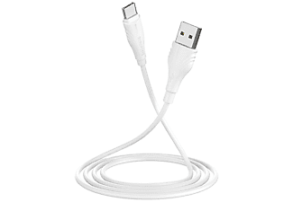 BOROFONE USB-C töltőkábel, fehér, 3m