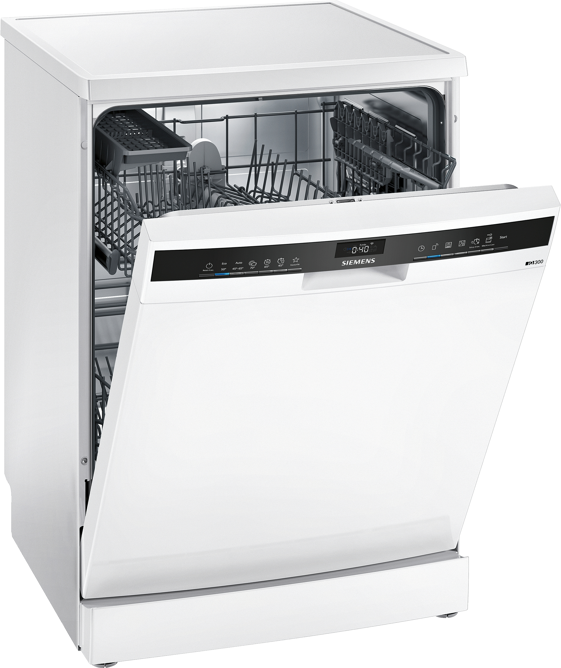 Lavavajillas - Siemens, SN23HW60AE, Independiente, 13 servicios, 6 programas, Home Connect, 60 cm, Blanco