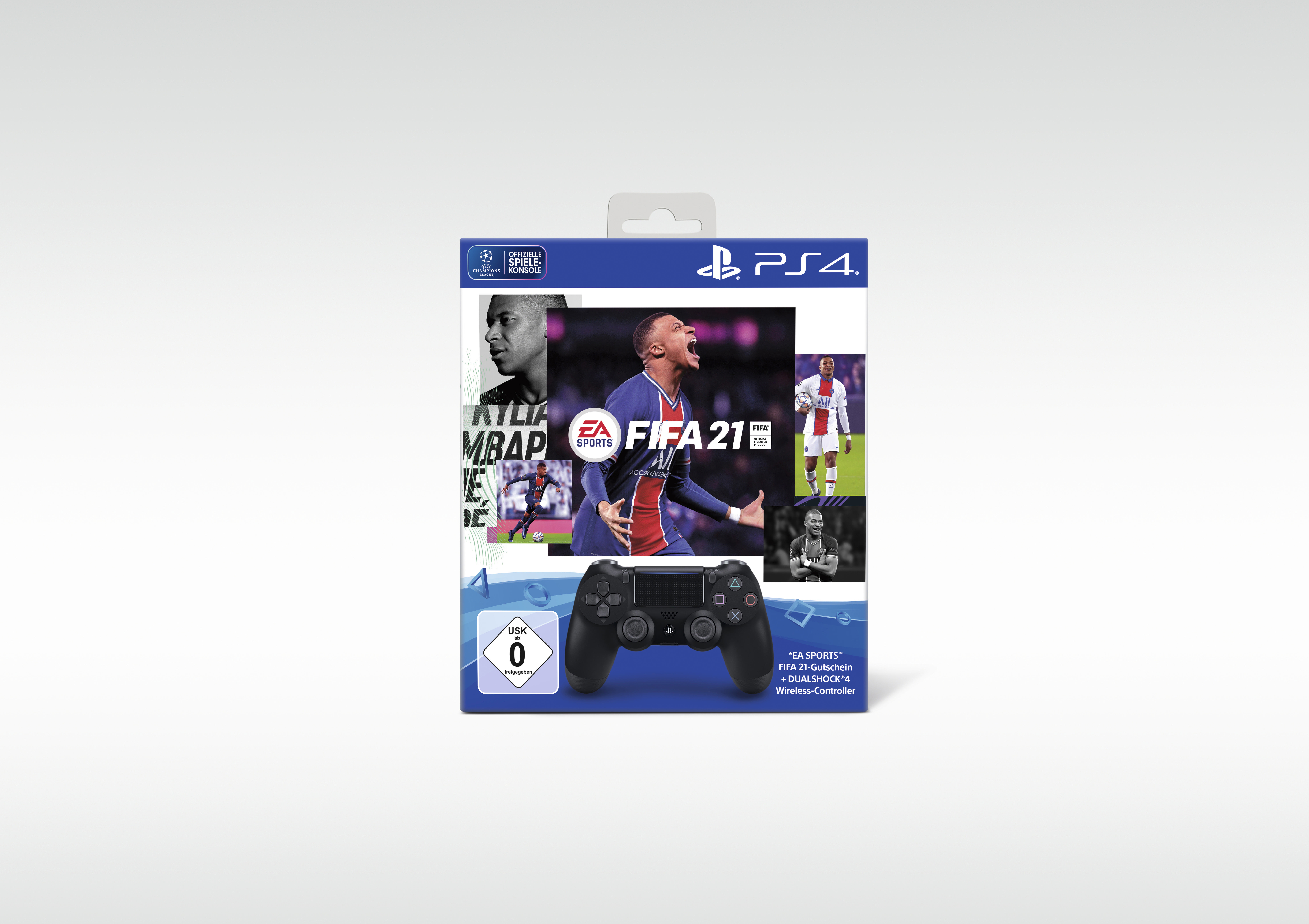 SONY Dualshock 4 Controller Black + Fifa 21 Voucher Voucher Schwarz für PlayStation 4