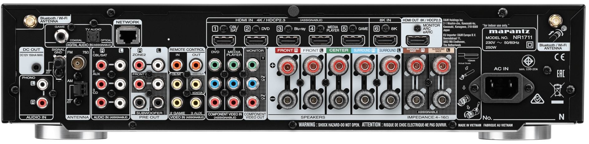 MARANTZ NR-1711 7.2 házimozi rádióerősítő, fekete