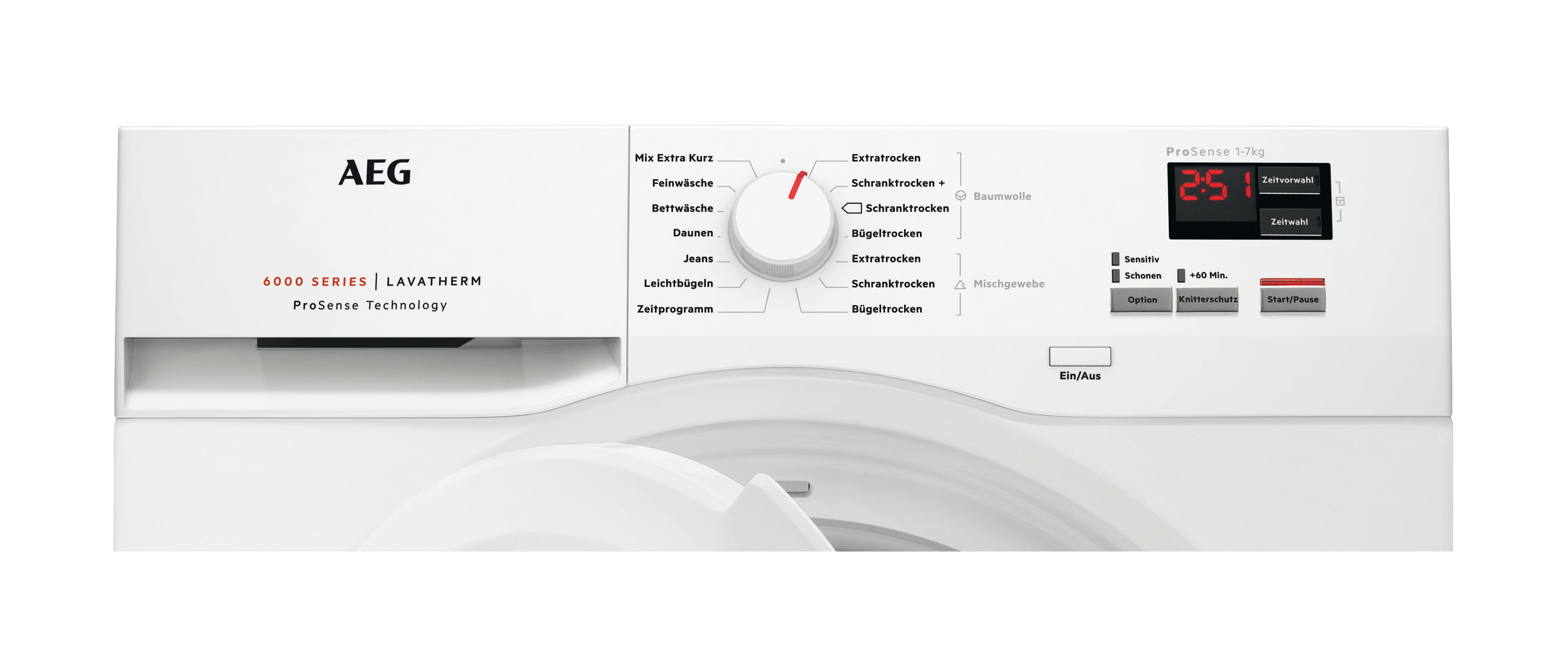 AEG T6DB40370 Kondensationstrockner Serie 6000 ProSense® mit Mengenautomatik (7 kg, B, Weiß / Weiß / Weiß)