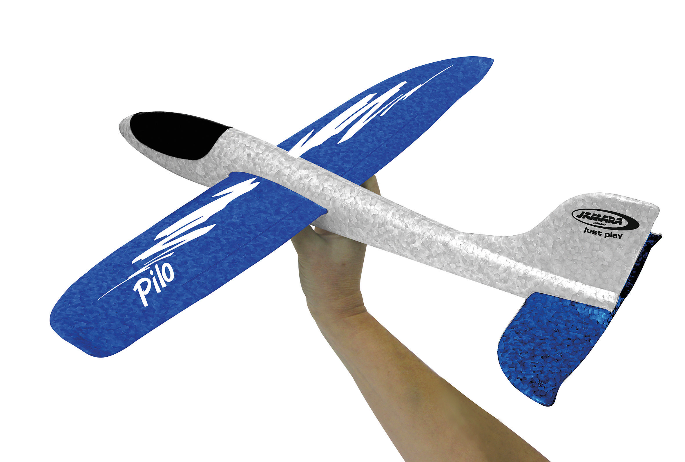 JAMARA KIDS Pilo Schaumwurfgleiter Spielzeugflugzeug Weiß/Blau