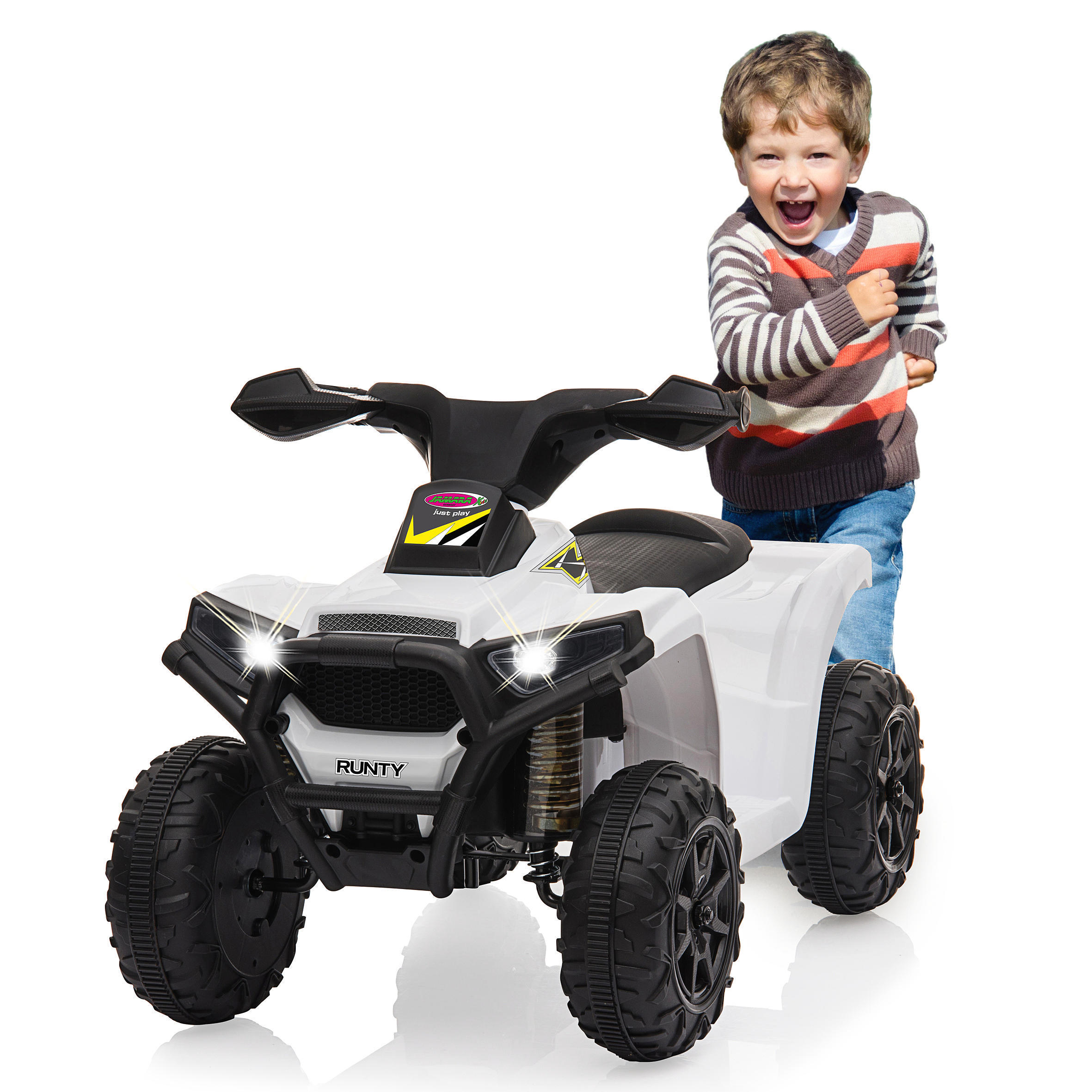 JAMARA Ride-On Mini Quad Runty 6V Kinderfahrzeug Weiß