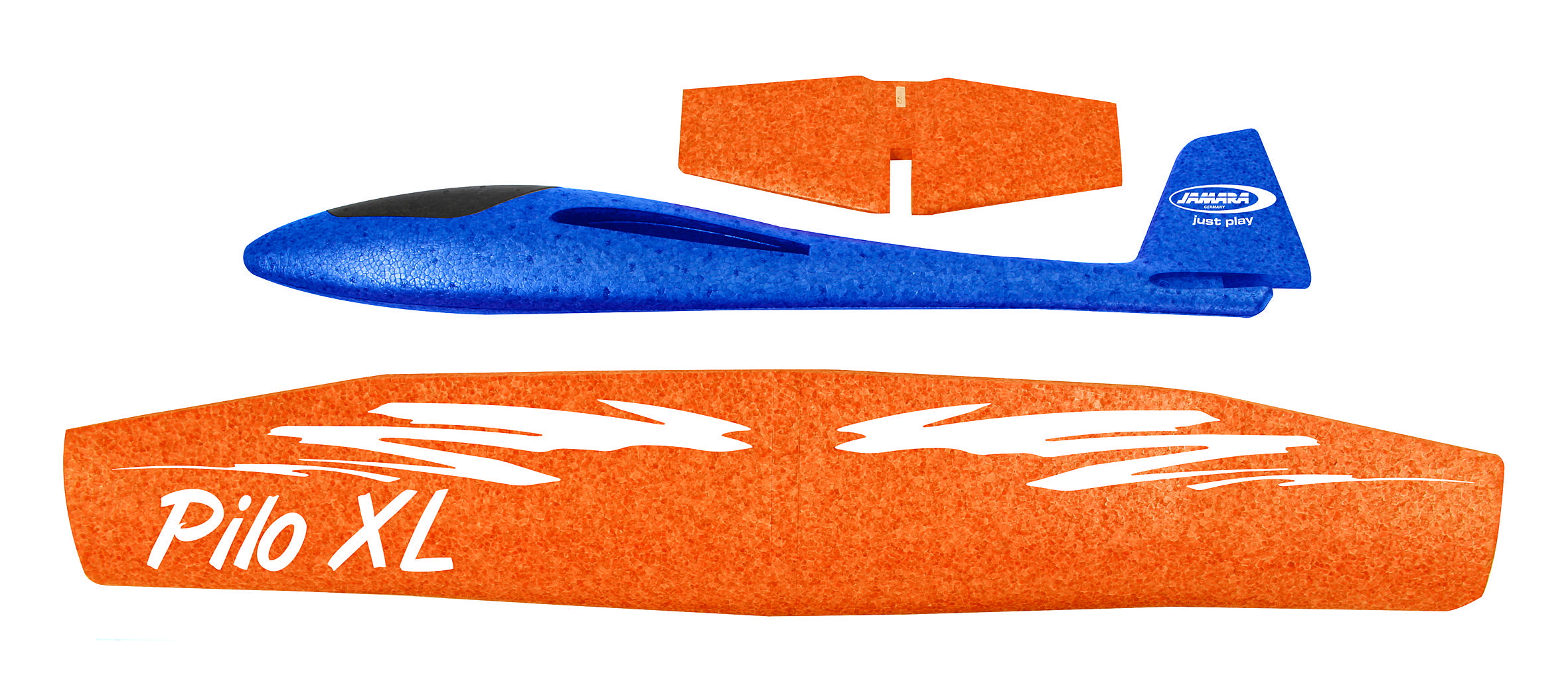 JAMARA Pilo XL Schaumwurfgleiter EPP Spielzeugflugzeug Orange/Blau