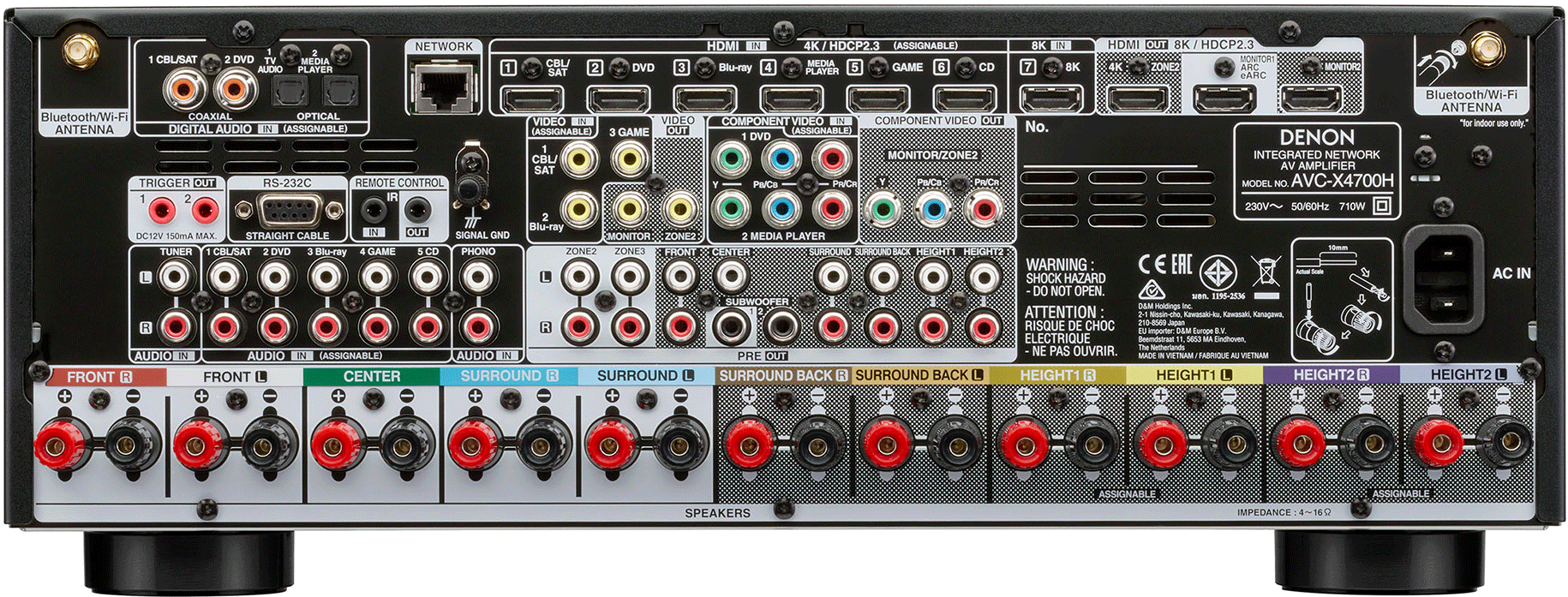 DENON AVC-X 4700 H 9.2 házimozi rádióerősítő, ezüst