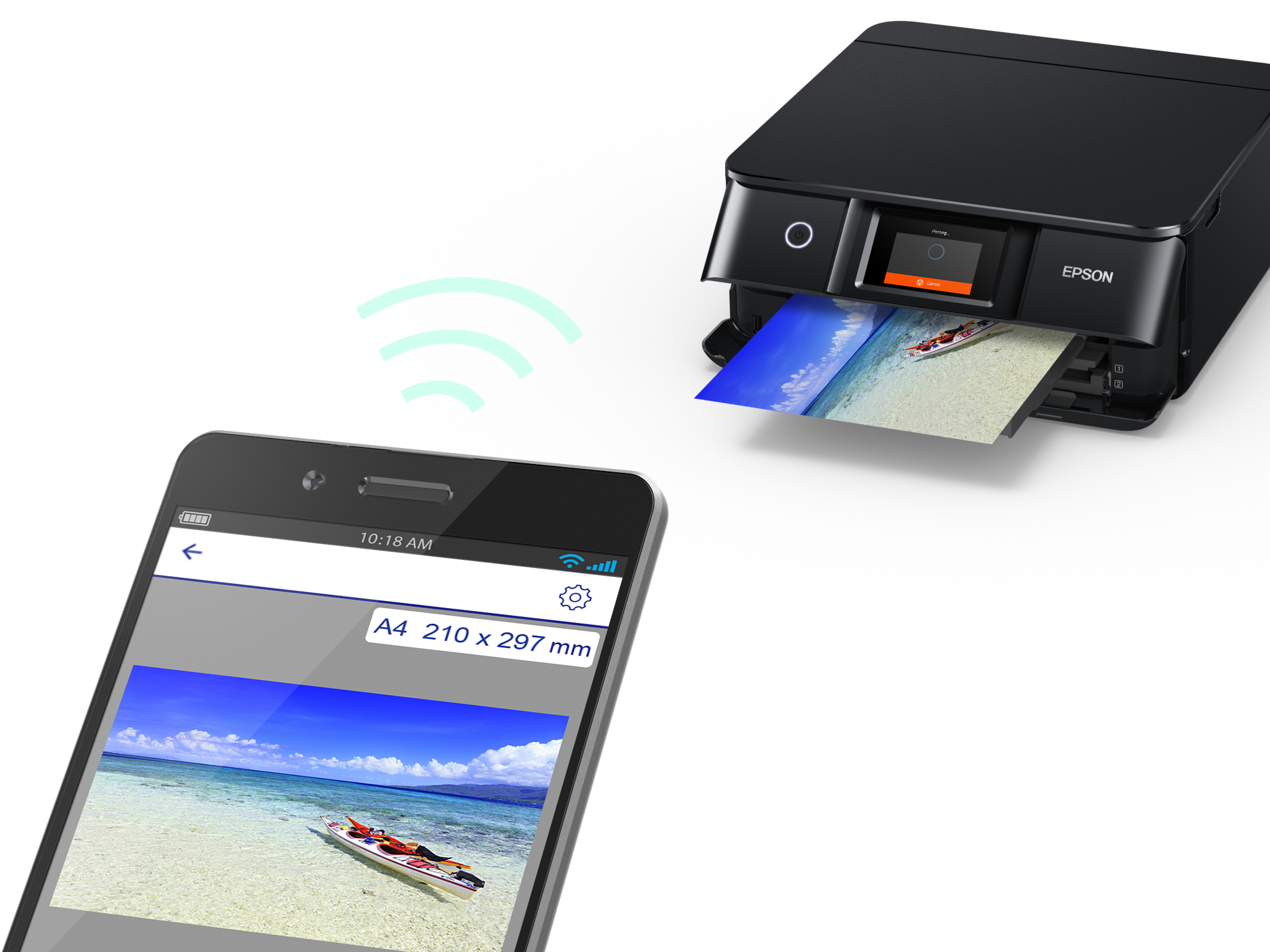 Impresora multifunción - Epson XP-8600, WiFi, 32 ppm, 5760 x 1440 DPI, 120 hojas, Negro