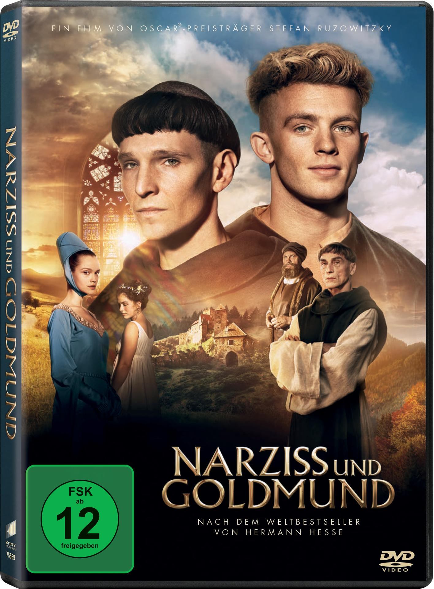 DVD-Cover des Films 'Narziss und Goldmund' mit zwei Männern darauf.