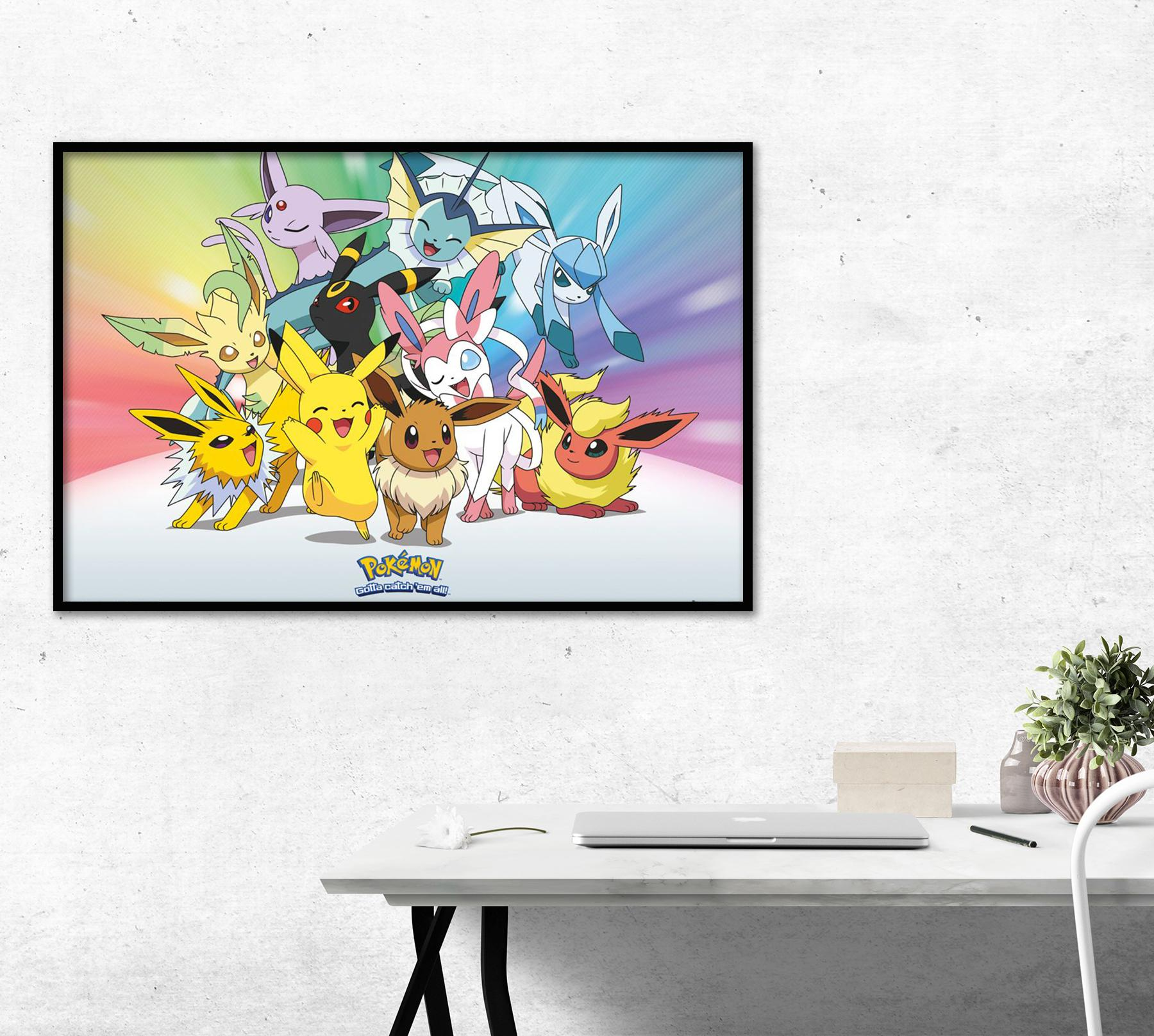Pokémon Poster Evoli Entwicklungen