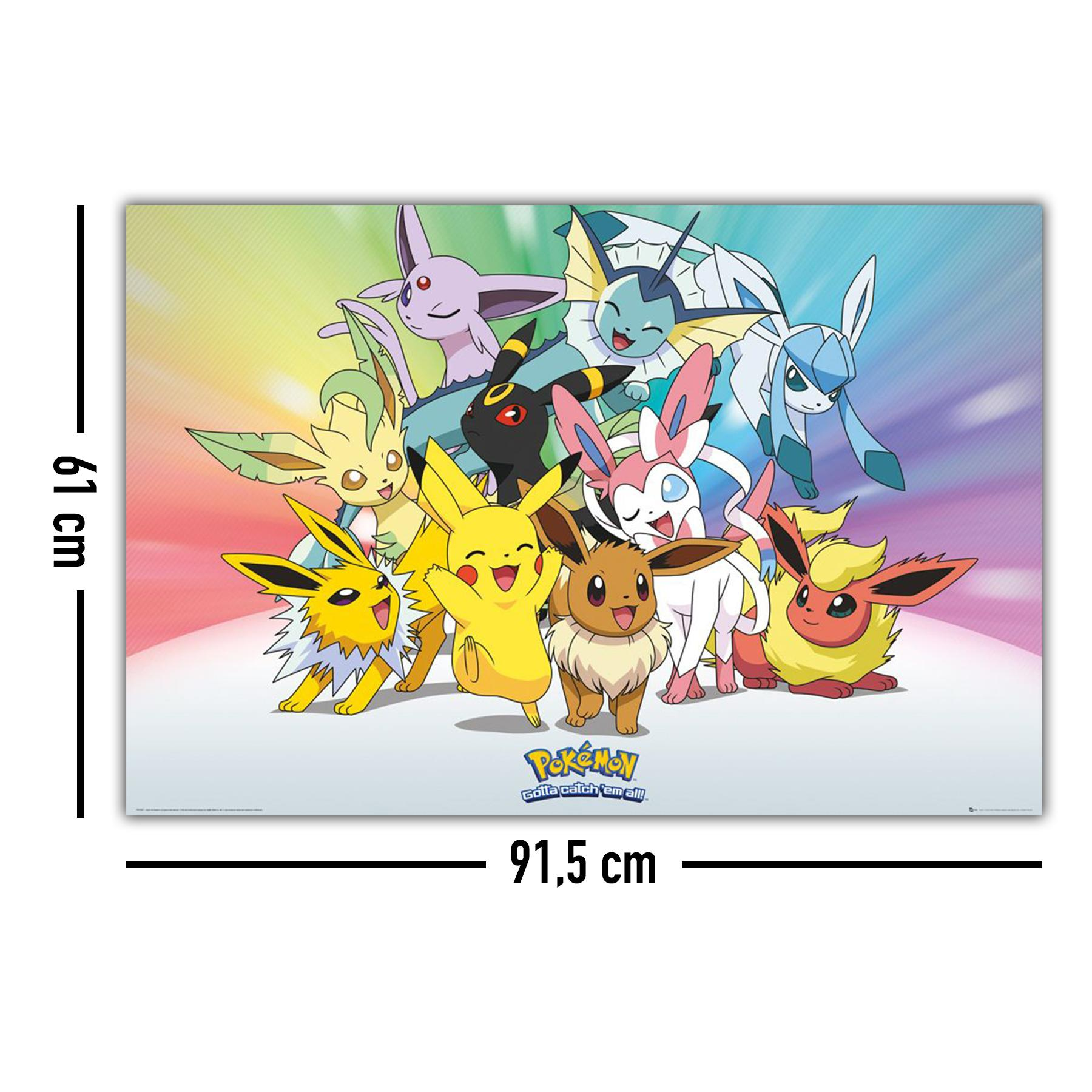 Pokémon Poster Evoli Entwicklungen