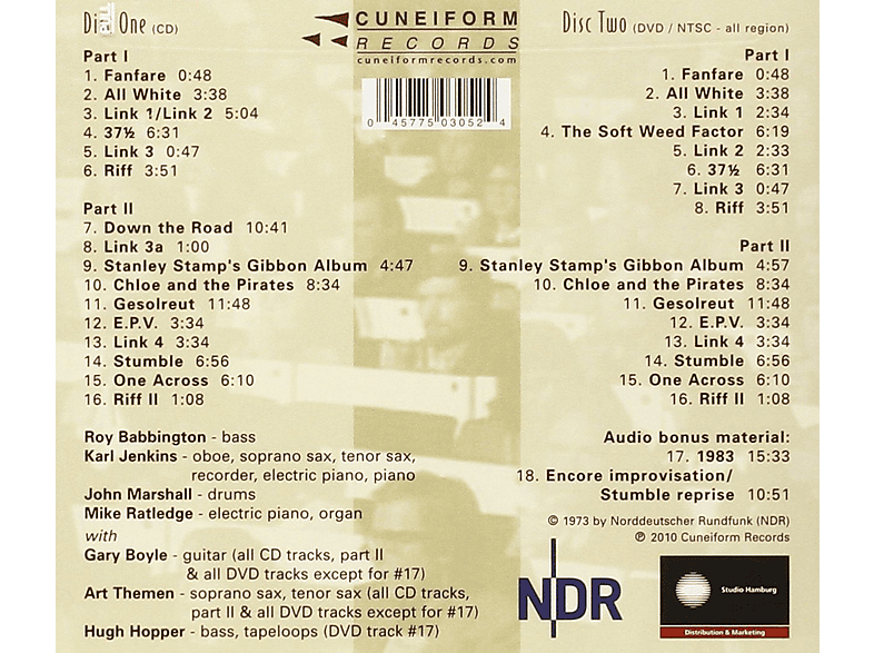 Thumbnail - Soft Machine - NDR Jazz Workshop 1973 (+DVD) (CD)