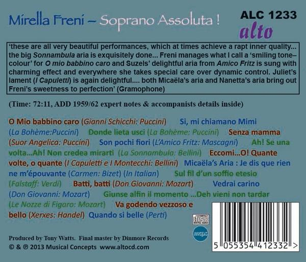 Mirella Freni, Diverse Orchester - Soprano Assoluta !  - (CD)