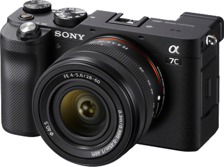 Sony Alpha 7C Systemkamera Gehäuse + 28-60 mm Zoomobjektiv, schwarz; Systemkamera Set