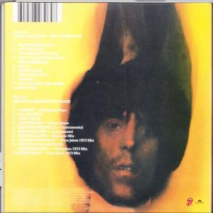 Albumcover mit Gesichtsabbildung und Trackliste auf gelbem Hintergrund.