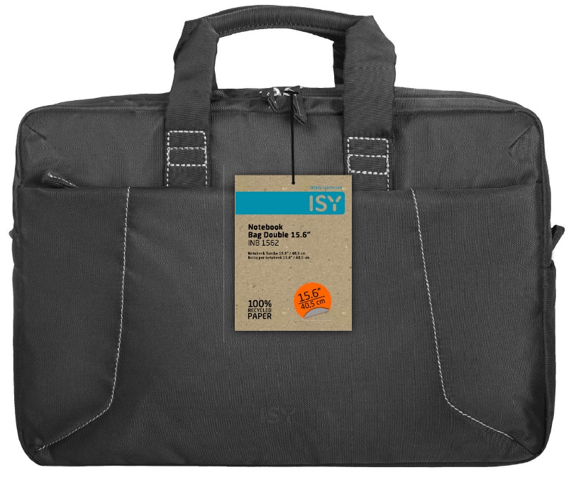 ISY INB-1562-1 Notebook Tasche Aktentasche für Universal Polyester, Schwarz