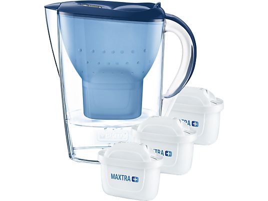 BRITA Marella inkl. 3x Kartuschen - Wasserfilter (Blau)