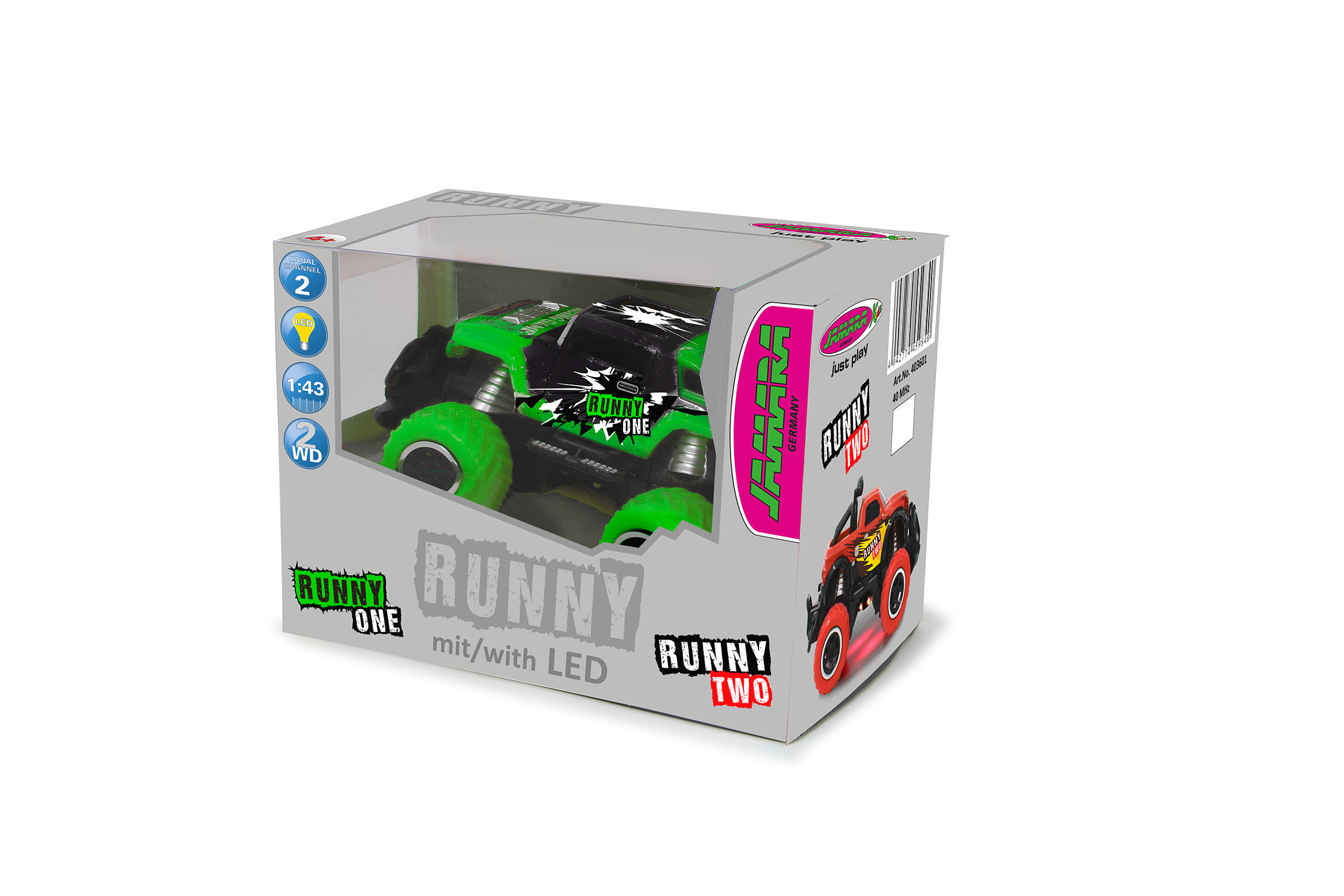 JAMARA Runny One 27 MHz 1:43 R/C Spielzeugfahrzeug, Grün