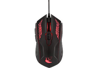 KONIX Drakkar - Gaming Mouse, Connessione con cavo, Ottica con diodi laser, Nero