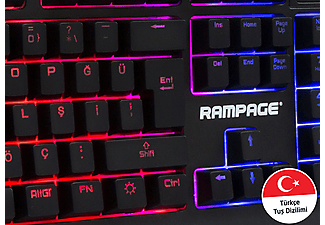 RAMPAGE KB-R34 Winner Semi Mekanik Q Rainbow Işıklı Gaming Klavye Siyah_4