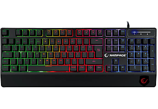 RAMPAGE KB-R34 Winner Semi Mekanik Q Rainbow Işıklı Gaming Klavye Siyah